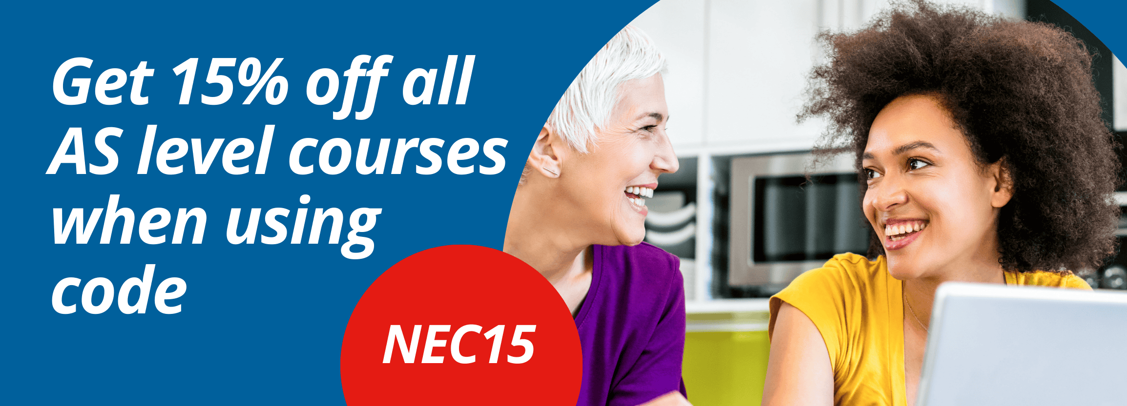 Get 15% off all AS level courses if you enrol during January 2025.